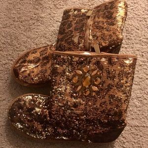 Sequin Winter Boots